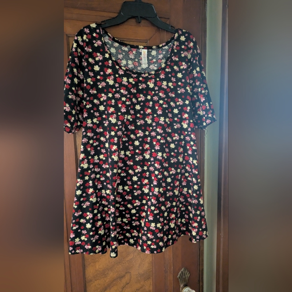 Floral Black Dress